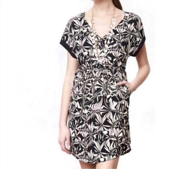 𝅺ANTHROPOLOGIE Postmark Gathered Sonata Dress - Picture 2 of 15